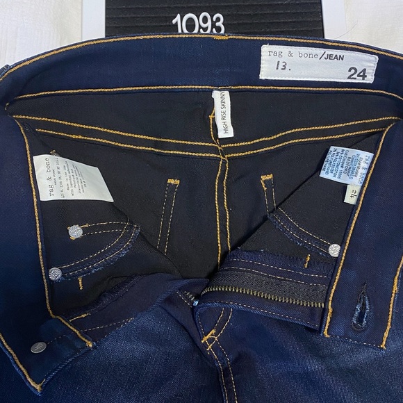Rag & Bone High-rise Skinny Jeans. Bedford Wash. 24X30 - Picture 8 of 8